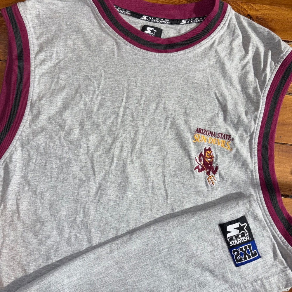 Vintage Starter Arizona State Sun Devils Tank Top Shirt Mens 2XL Sleeveless NCAA